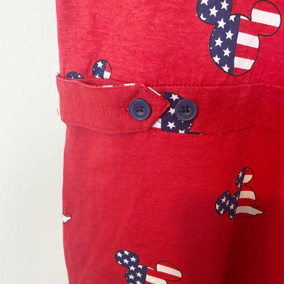 Disney Mickey Mouse Unisex Romper Shorts American Flag Patriotic Red/Blue Large - Picture 8 of 10